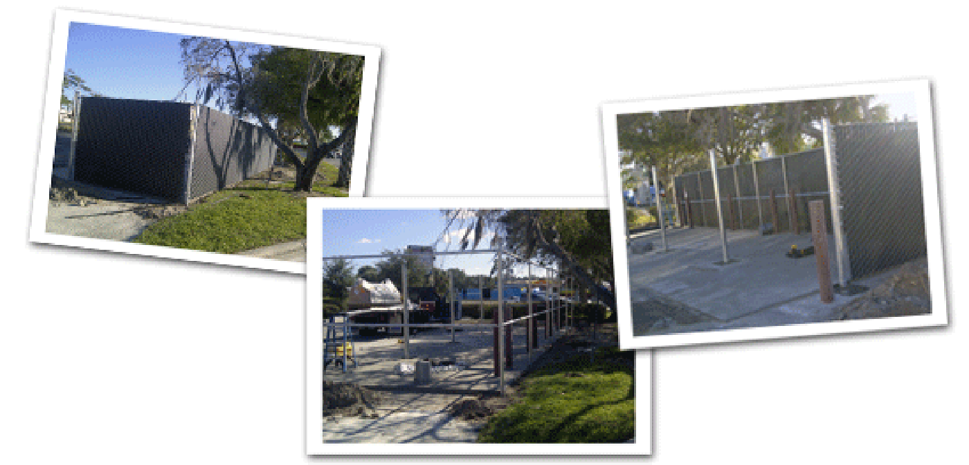 chain link fence collage