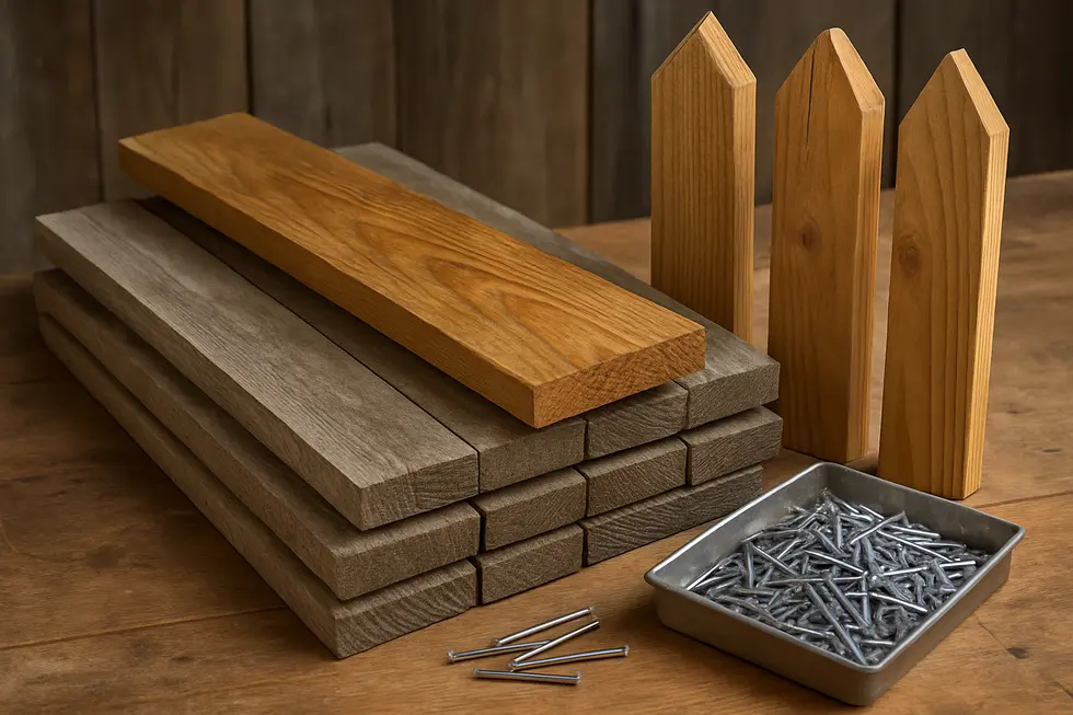 Homeowner inspecting storm-damaged fence for repairs