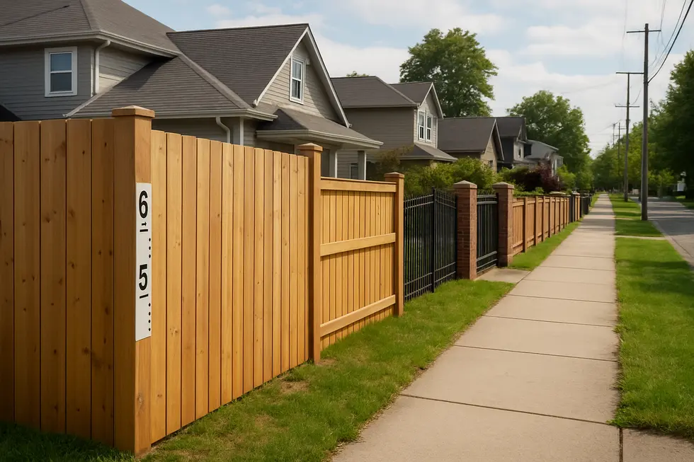 Overview of new fence height regulations in a typical urban neighborhood.